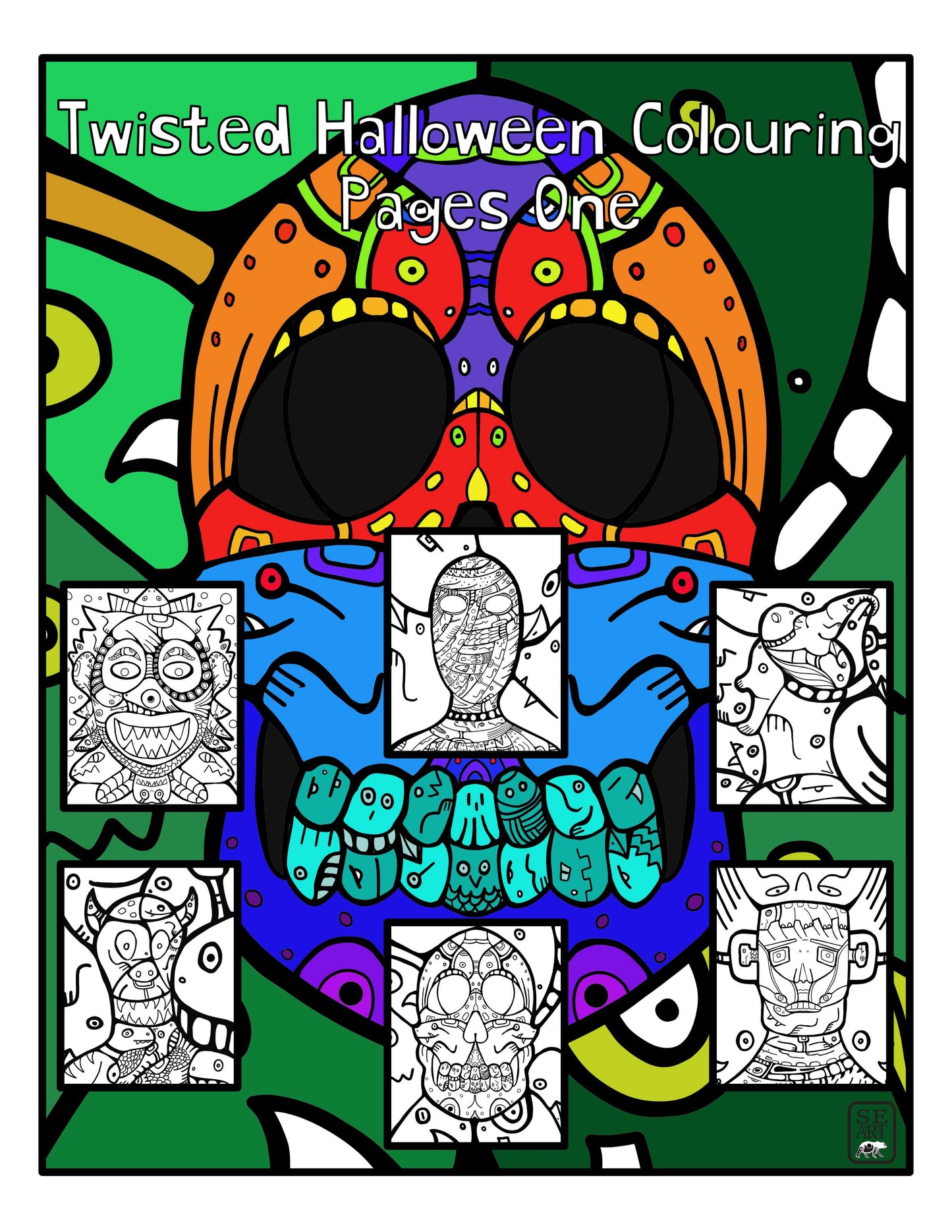 Twisted Halloween Colouring Pages one