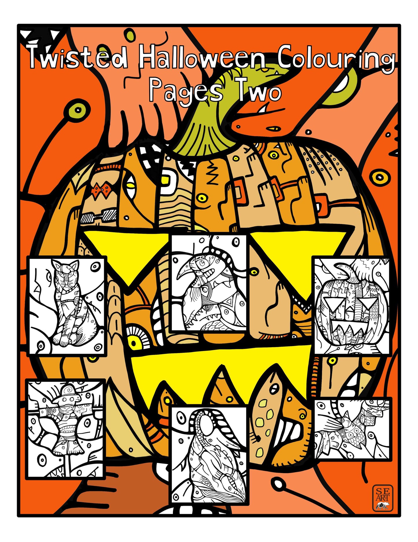 Twisted Halloween Colouring Pages two